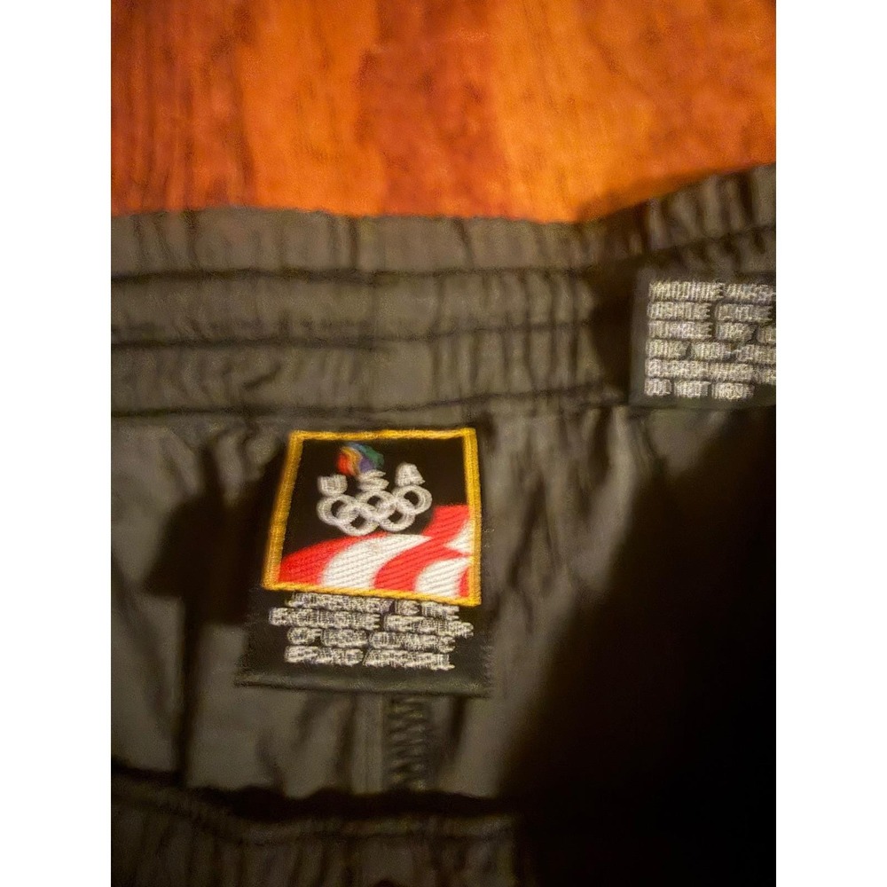 USA Olympics Nylon Shorts Mens Large Black Vintage 90s Team USA‎ Athletic